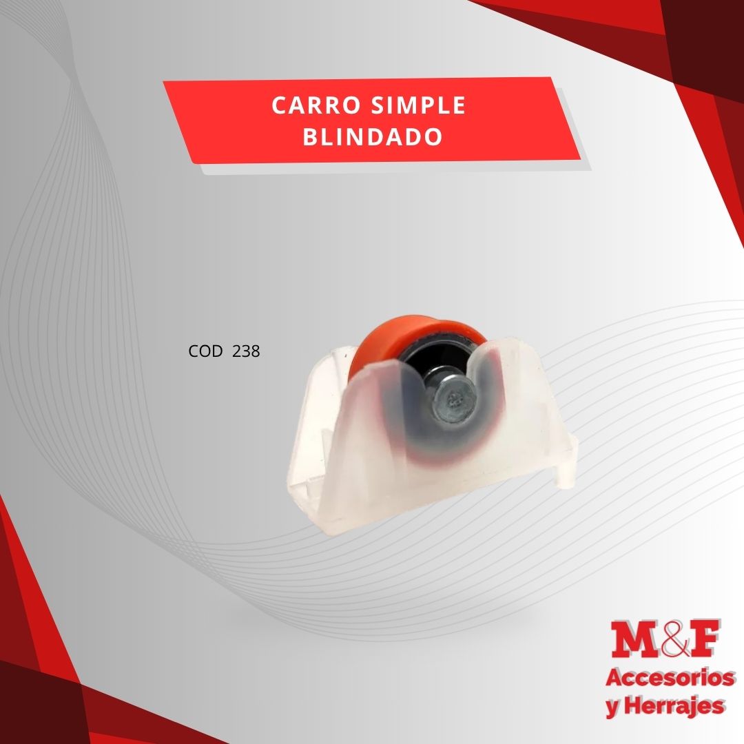 Carro Simple Con Ruleman Blindado 